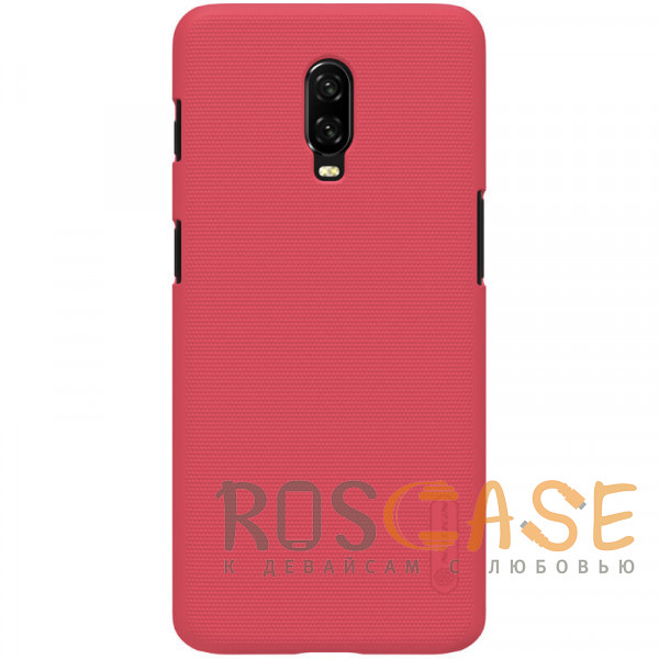 Фото Красный Nillkin Super Frosted Shield | Матовый пластиковый чехол для OnePlus 6T