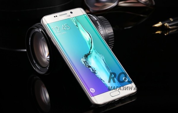 Фотография Серый Ультратонкий силиконовый чехол для Samsung Galaxy S6 Edge Plus