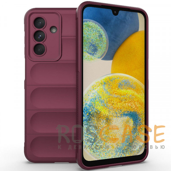 Фото Бордовый Flex Silicone | Противоударный чехол для Samsung Galaxy A26 5G с защитой камеры и микрофиброй