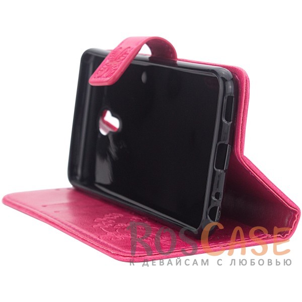 Фото Розовый Чехол-книжка с узорами на магнитной застёжке для Meizu M5 Note