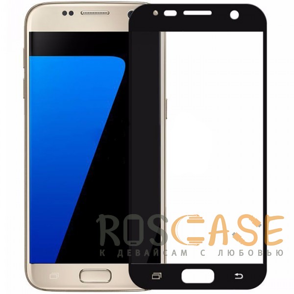 Фото Черный Artis 2.5D | Цветное защитное стекло на весь экран для Samsung G930F Galaxy S7 на весь экран