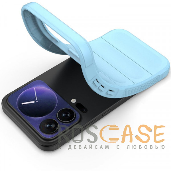 Фотография Голубой Flex Silicone | Противоударный чехол для Xiaomi Mi 17 Pro Max с защитой камеры и микрофиброй