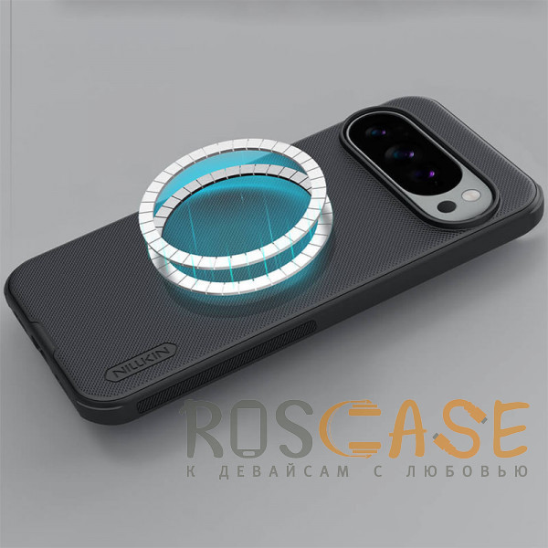 Изображение Черный Nillkin Super Frosted Shield Magnetic | Пластиковый чехол с поддержкой Magsafe для Google Pixel 10 Pro XL