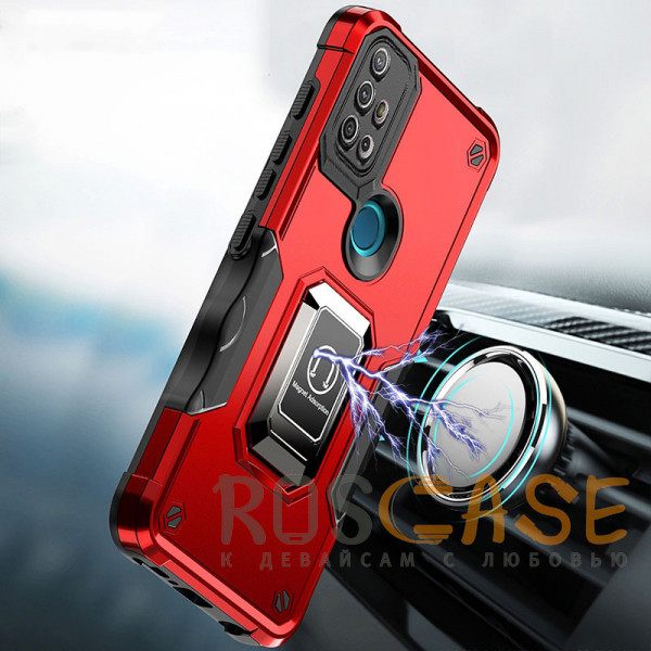 Фото Черный Magnet Ring | Противоударный чехол с кольцом под магнитный держатель для Motorola Moto G10 / G20 / G30