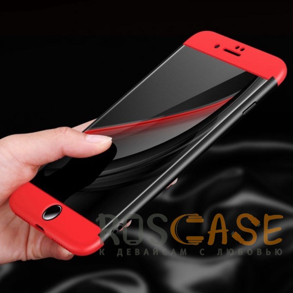 Фотография Черный / Красный GKK LikGus 360° | Двухсторонний чехол для iPhone 7 Plus / 8 Plus с защитными вставками