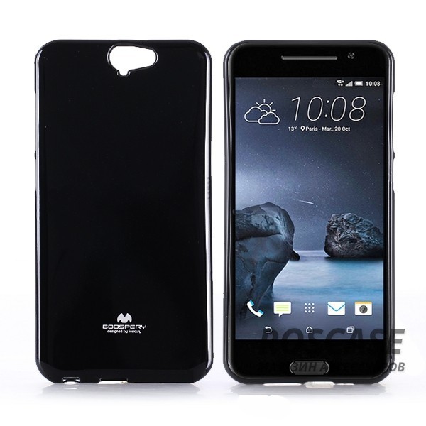 

Mercury Jelly Pearl Color | Яркий силиконовый чехол для для HTC One / A9 (Черный)