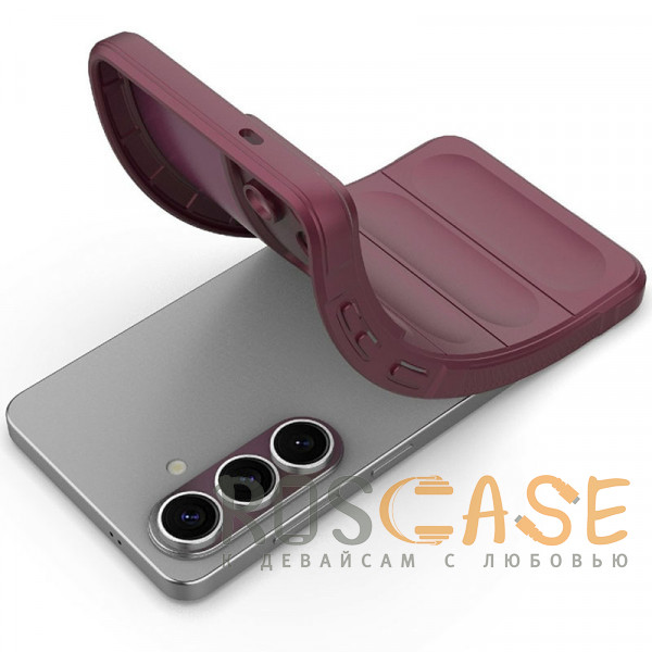 Фотография Бордовый Flex Silicone | Противоударный чехол для Samsung Galaxy S26 с защитой камеры и микрофиброй