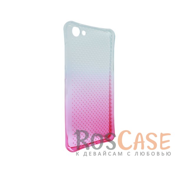 Изображение Розовый Гибкий чехол для Meizu U10 из прозрачного силикона с градиентным цветным напылением