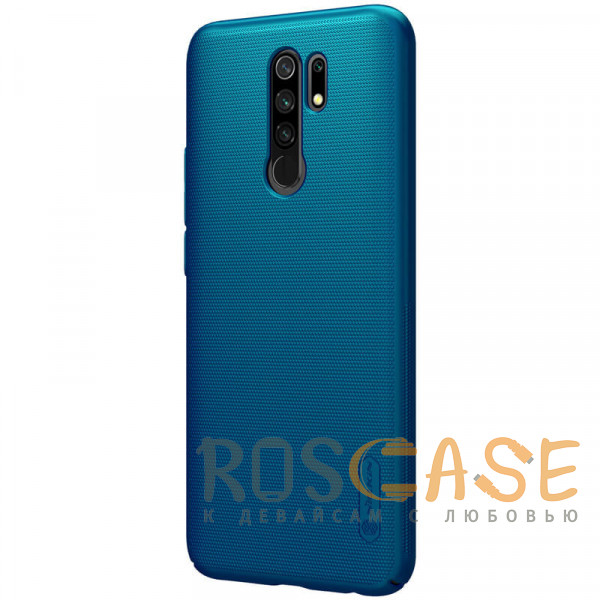 Фотография Синий Nillkin Super Frosted Shield | Матовый пластиковый чехол для Xiaomi Redmi 9 / 9 Prime