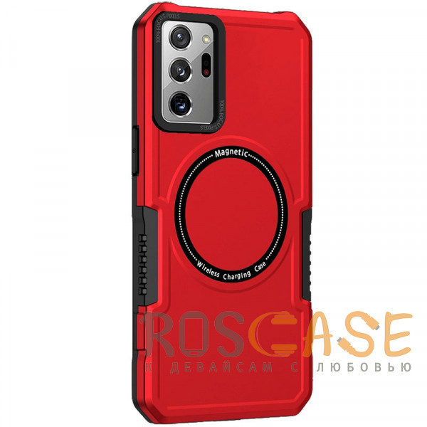 Фото Красный Magnetic Armor | Противоударный чехол с поддержкой MagSafe для Samsung Galaxy Note 20 Ultra
