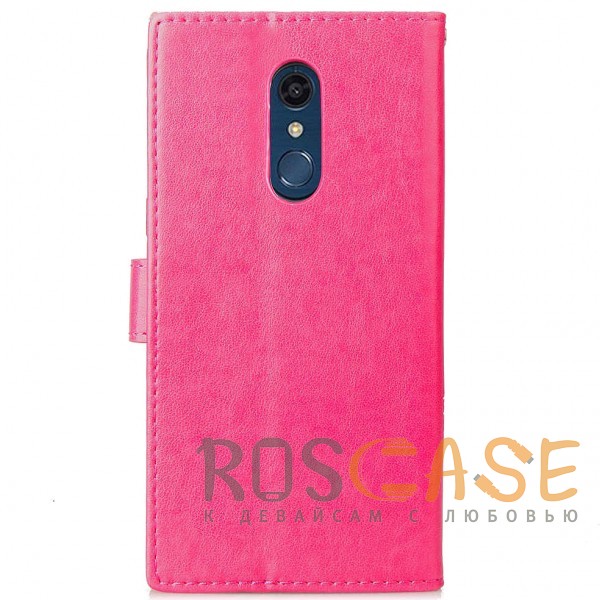 Фотография Розовый Чехол-книжка с узорами на магнитной застёжке для Xiaomi Redmi 5 Plus / Note 5 (1 камера)