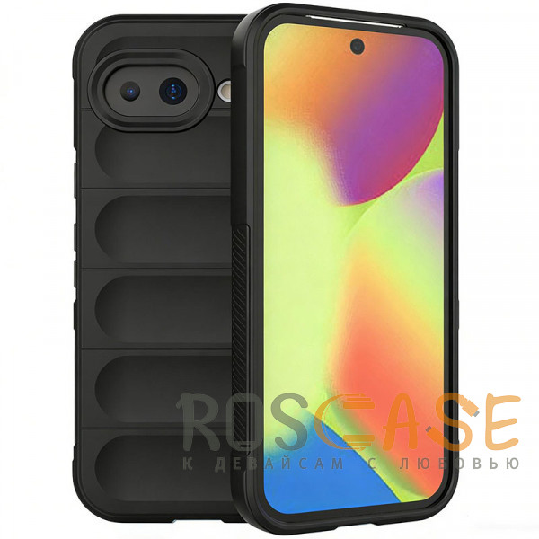 Фото Черный Flex Silicone | Противоударный чехол для Google Pixel 10a с защитой камеры и микрофиброй