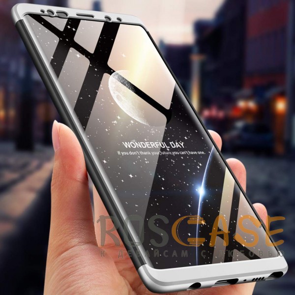 Фотография Черный / Серебряный GKK LikGus 360° | Двухсторонний чехол для Samsung Galaxy S9 Plus с защитными вставками
