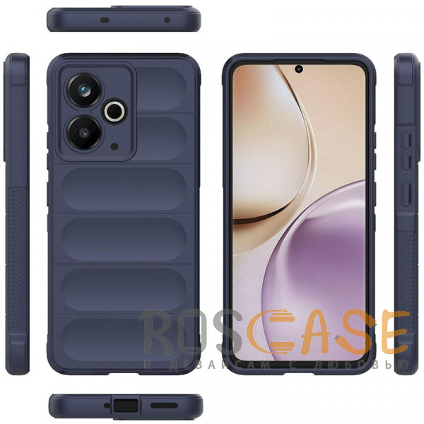 Фото Темно-синий Flex Silicone | Противоударный чехол для Realme 14T 5G с защитой камеры и микрофиброй