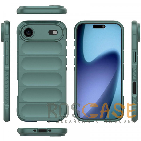 Фото Зеленый Flex Silicone | Противоударный чехол для iPhone 17 Air с защитой камеры и микрофиброй