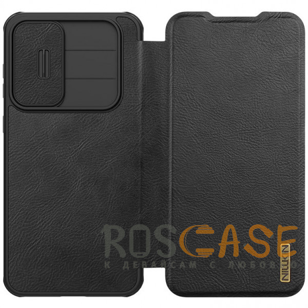 Фото Черный Nillkin Qin PRO | Чехол-книжка из Premium экокожи с защитой камеры для Samsung Galaxy A56