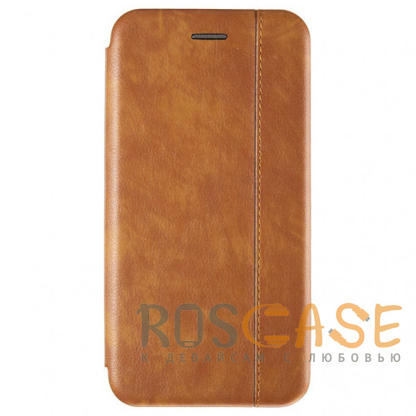 Фото Коричневый Open Color 2 | Кожаный чехол-книжка для Samsung Galaxy S20 с магнитом и подставкой