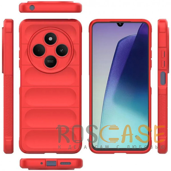 Фото Красный Flex Silicone | Противоударный чехол для Xiaomi Redmi 14C 4G / Poco C75 4G / Redmi A4 5G с защитой камеры и микрофиброй