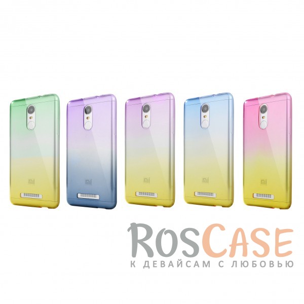 

Прозрачный TPU чехол с цветным градиентом для Xiaomi Redmi Note 4 (MTK)