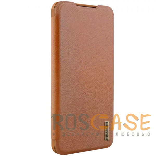 Фото Коричневый Nillkin Qin PRO | Чехол-книжка из Premium экокожи с защитой камеры для Samsung Galaxy S25 Edge