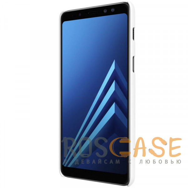 Изображение Белый Nillkin Super Frosted Shield | Матовый чехол для Samsung A530 Galaxy A8 (2018) (+ пленка)