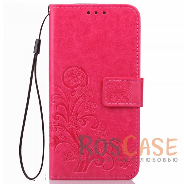 Фотография Розовый Чехол-книжка с узорами на магнитной застёжке для Xiaomi Redmi 4X