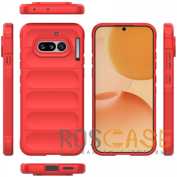 Фото Красный Flex Silicone | Противоударный чехол для Nothing Phone 4a с защитой камеры и микрофиброй