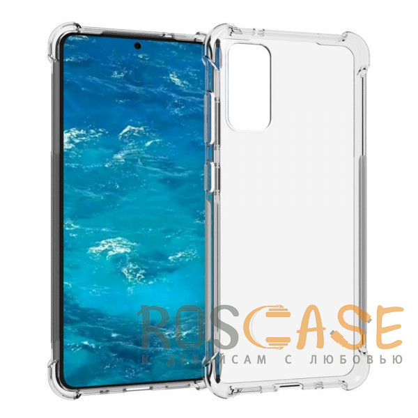 Фото Прозрачный Противоударный силиконовый чехол для Samsung Galaxy S20+ с усиленными углами