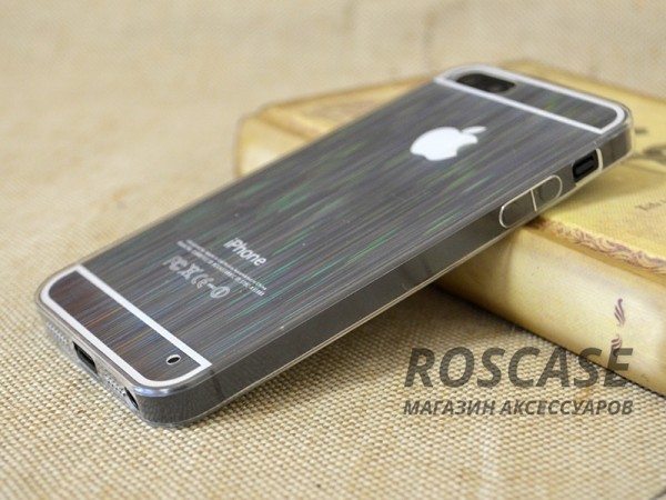 Фотография Белый Ультратонкий TPU+PC чехол magic stripes для Apple iPhone 5/5S/SE
