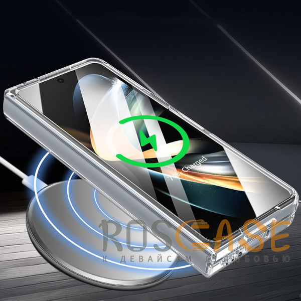 Фото Прозрачный Crystal 3D Magsafe | Прозрачный пластиковый чехол для Samsung Galaxy Z Fold 4