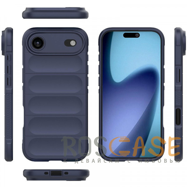 Фото Темно-синий Flex Silicone | Противоударный чехол для iPhone 17 Air с защитой камеры и микрофиброй