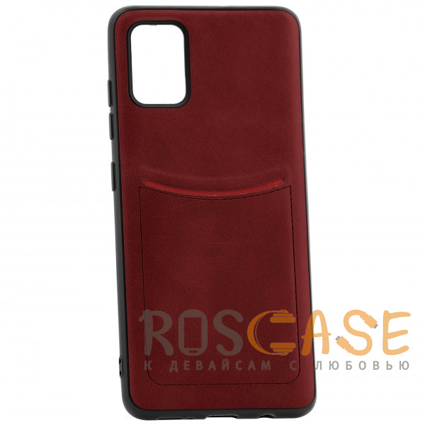 Фото Красный iLevel | Чехол с кожаным покрытием и карманом для Samsung Galaxy A51
