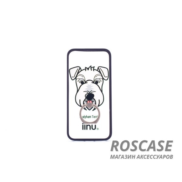 Фото Белая собака Чехол-подставка для Apple iPhone 5/5S/SE с кольцом-креплением