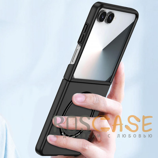 Фото Черный Matte Shield | Тонкий матовый пластиковый чехол с поддержкой Magsafe для Samsung Galaxy Z Flip 7