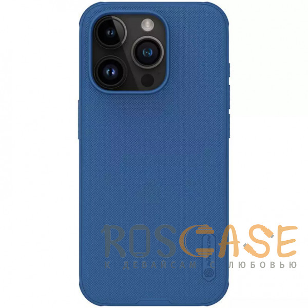 Фото Синий Nillkin Super Frosted Shield Magnetic | Пластиковый чехол с поддержкой магнитной зарядки Magsafe для iPhone 15 Pro