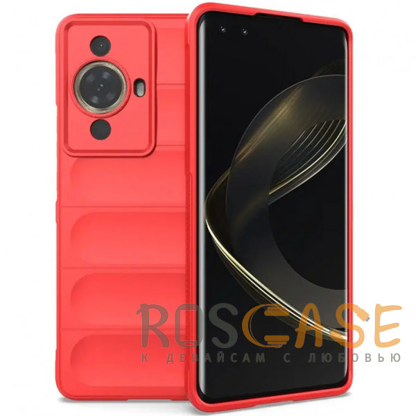 Фото Красный Flex Silicone | Противоударный чехол для Huawei Nova 11 Pro 4G с защитой камеры и микрофиброй