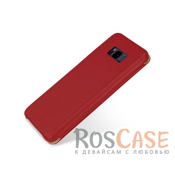 Изображение Красный / Red TETDED натур. кожа | Чехол-книжка для для Samsung G950 Galaxy S8