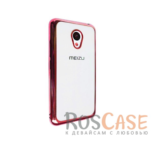 Изображение Розовый Силиконовый чехол для Meizu M3 / M3 mini / M3s с глянцевой окантовкой