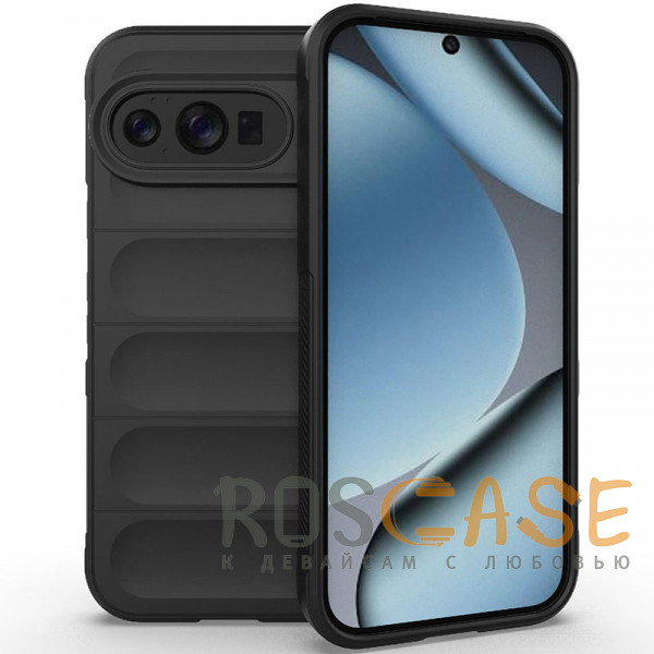 Фото Черный Flex Silicone | Противоударный чехол для Google Pixel 10 / 10 Pro с защитой камеры и микрофиброй