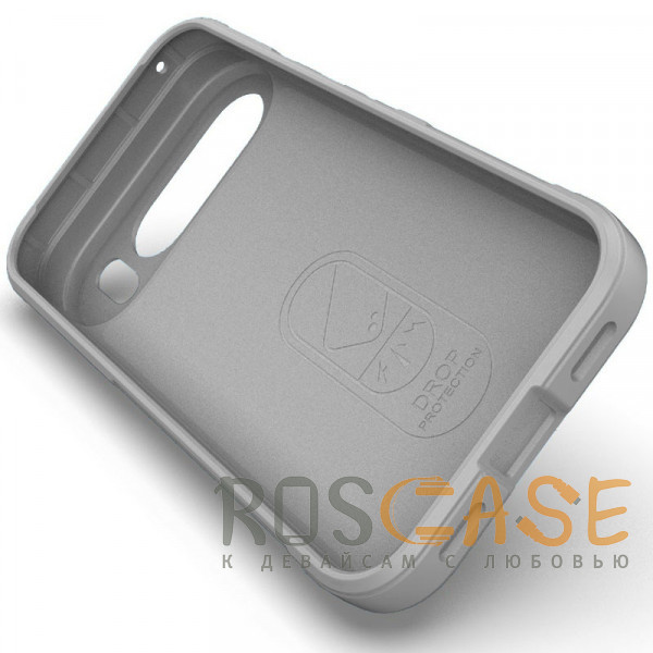 Изображение Серый Flex Silicone | Противоударный чехол для Google Pixel 10 / 10 Pro с защитой камеры и микрофиброй