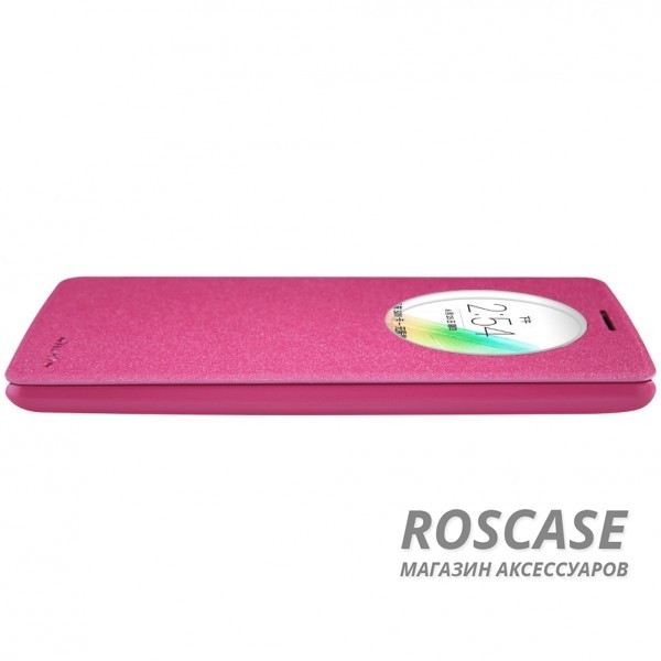 Изображение Розовый Кожаный чехол (книжка) Nillkin Sparkle Series для LG H540F G4 Stylus Dual