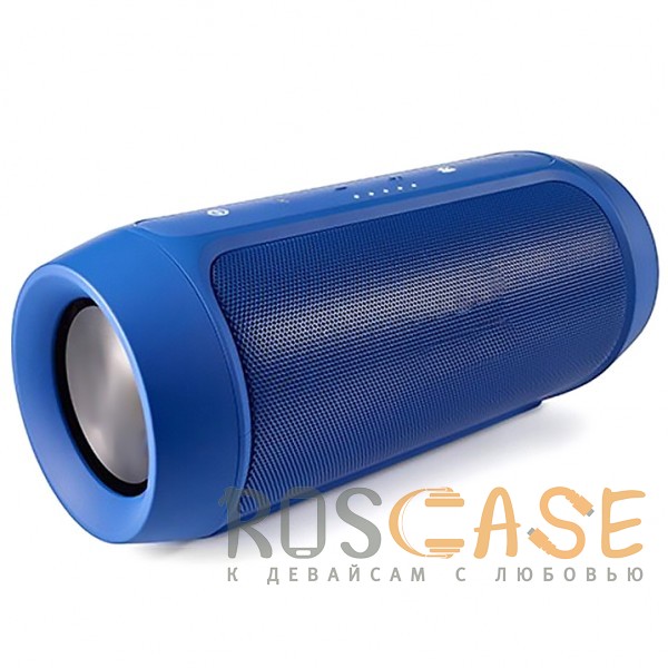 Фотография Синий Портативная Bluetooth колонка в алюминиевом корпусе с USB входом для флешки
