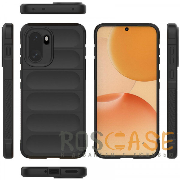 Фото Черный Flex Silicone | Противоударный чехол для OnePlus 15R / Ace 6 / 6T 5G с защитой камеры и микрофиброй