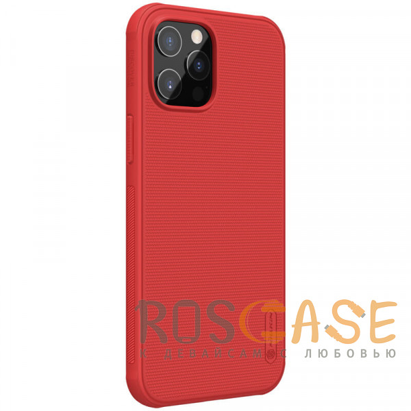 Изображение Красный Nillkin Super Frosted Shield | Матовый пластиковый чехол для iPhone 12 / 12 Pro