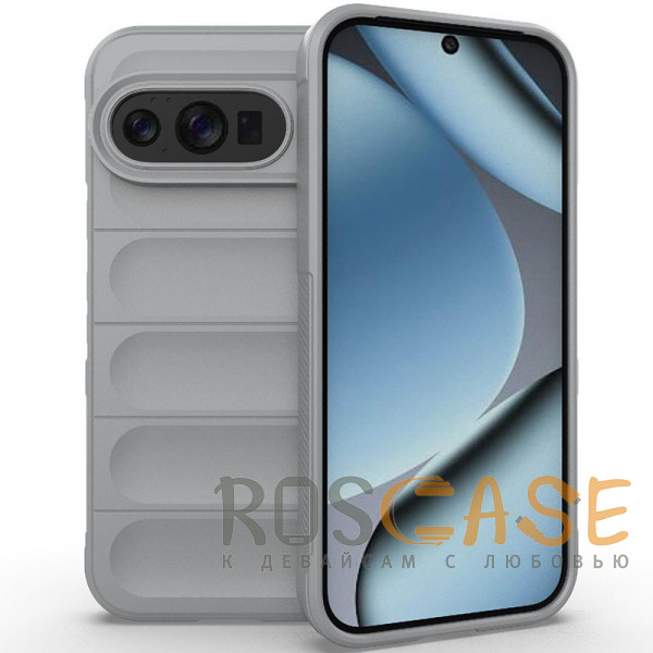 Фото Серый Flex Silicone | Противоударный чехол для Google Pixel 10 / 10 Pro с защитой камеры и микрофиброй