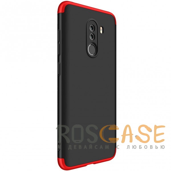 Изображение Черный / Красный GKK LikGus 360° | Двухсторонний чехол для Xiaomi Pocophone F1 с защитными вставками