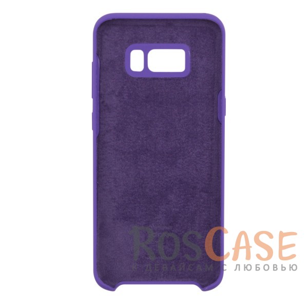 Фотография Фиолетовый / Purple Оригинальный силиконовый чехол Silicone Cover для Samsung G955 Galaxy S8 Plus | Матовая софт-тач поверхность из мягкого микроволокна для защиты от падений (реплика)