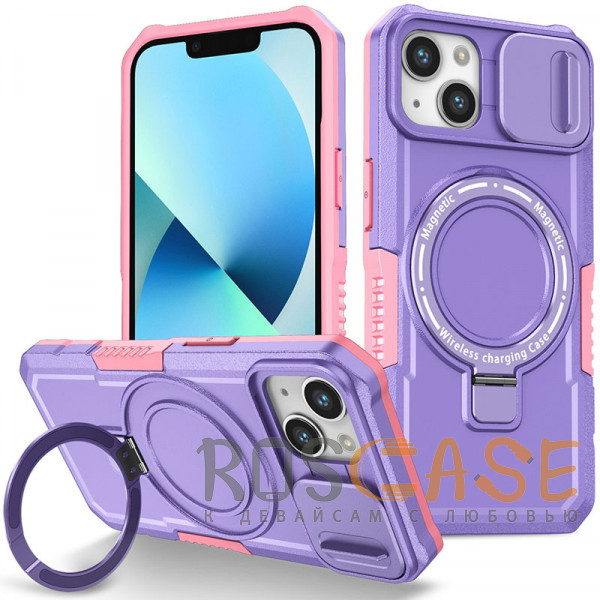 Фото Фиолетовый CamShield MagSafe | Противоударный чехол для iPhone 13 со шторкой для камеры