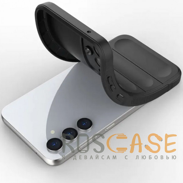 Фотография Черный Flex Silicone | Противоударный чехол для Samsung Galaxy S23 FE с защитой камеры и микрофиброй