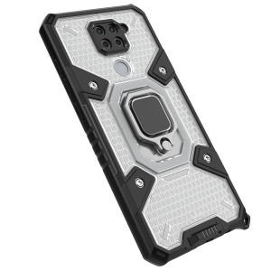 Honeycomb Armor | Противоударный чехол с защитой камеры и кольцом  для Xiaomi Redmi Note 9
